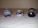 Trio of Blue Paperweights